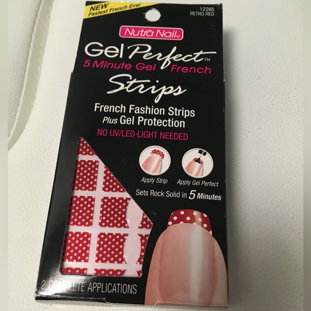 Nutra nail gel perfect French fashion strips NEW Retro Red 12265